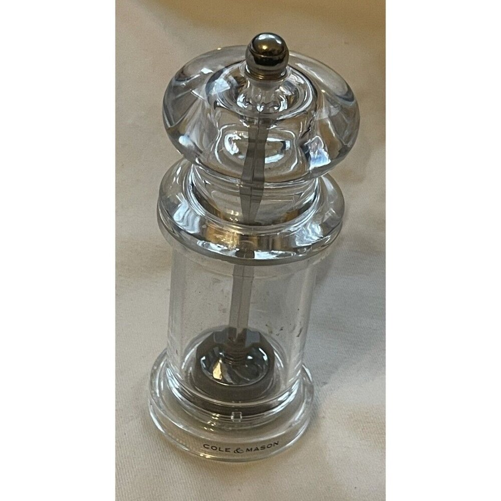 Cole & Mason Clear Lucite Pepper Grinder Spice Mill
